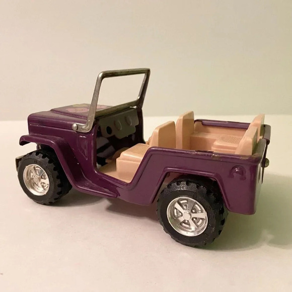 Vintage Buddy L Purple  Flower Power Jeep 6 Inch Long Toy Incomplete - Picture 5 of 14